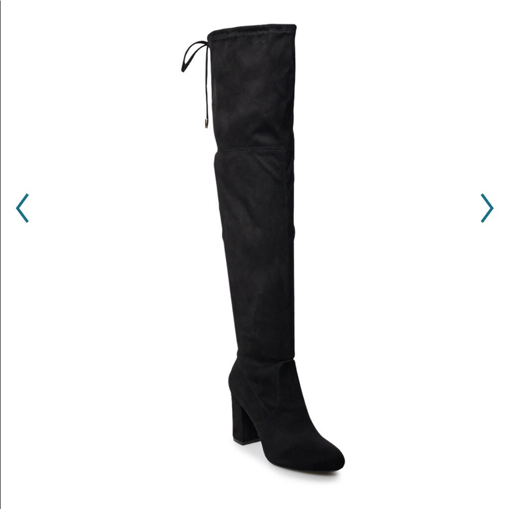 Over the knee black suede boots 6.5